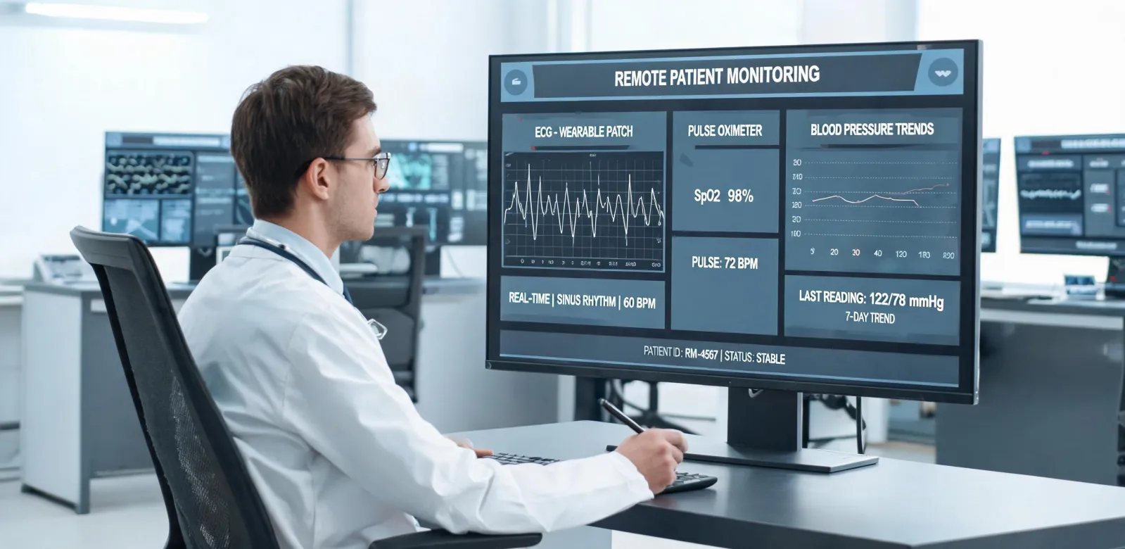 Remote patient monitoring dashboard